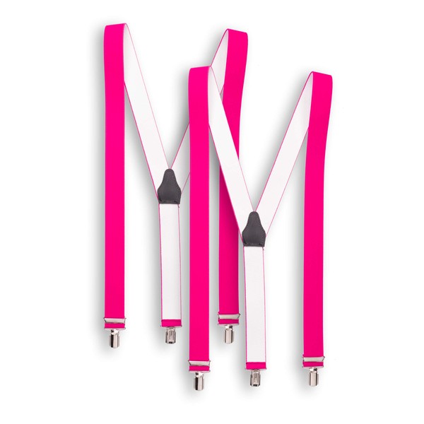 Shenky Set of 2 Neon Pink High Quality Braces with