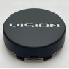 Vision Flat Matte Black Snap In Wheel Center Cap C223SB-TRK