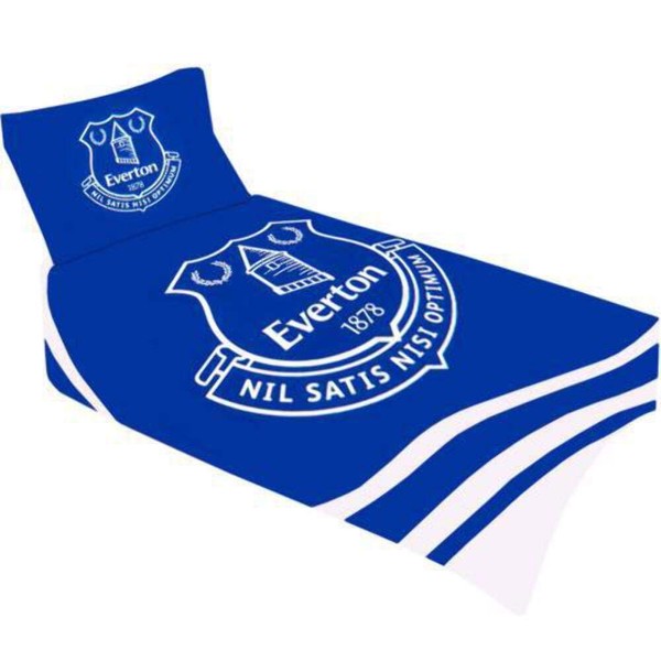 Everton Single Duvet Set Reversible Pulse Fan Blue New Official