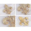 Alilang Golden Tone Sparkly Clear Crystal Rhinestones Royal Fleur De
