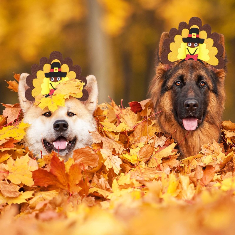 RYPET Turkey Dog Headband - Dog Thanksgiving Costume for Medium