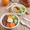 50 Pack Strong Paper Bowls – 340ml Disposable Compostable Bagasse