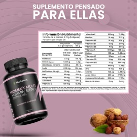 Multivitamnico Mujer 120 Cpsulas Nuboost Vitaminas Sabor Sin sabor - de, y,