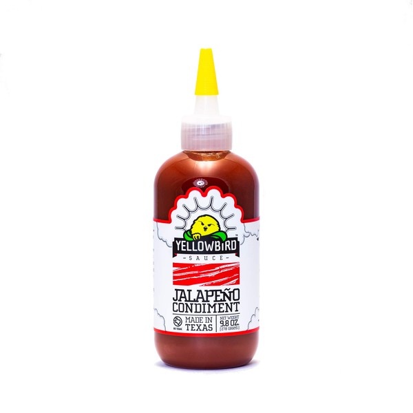 Jalapeño Hot Sauce by Yellowbird | Plant-Based, Gluten Free, Non-GMO | Homegrown in Austin | 9.8 oz
