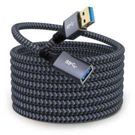Cable de extensión USB 20 pies - Cable de extensión USB3.0, diseño trenzado duradero tipo A macho a hembra, extensor USB para impresora, teclado, ratón, unidad flash