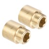 PATIKIL Shower Head Extension Arm, 2 Pack Brass G1/2 Male