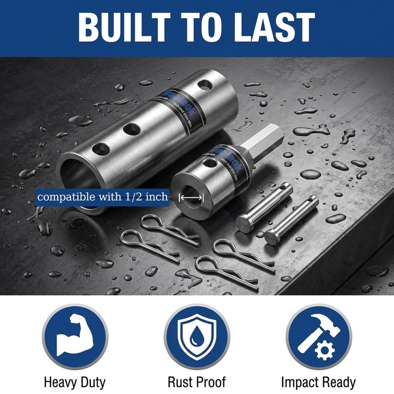 Moalaok 2 in 1 Trailer Jack Drill Adapter for 1
