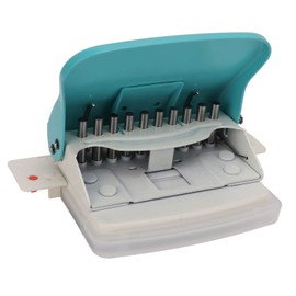 Hole Puncher, 10 Holes Punch Envelope Punch Board Heavy Duty Hole Punch Craft Punch Paper Punch for Bookbinding Documentation Scrapbook(Blue)