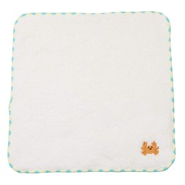 Friends Hill MS-547-57 One-Point Embroidery Towel, Crab Club, Natural, Made in Japan