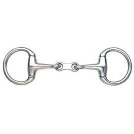 Shires Small Ring French Link Eggbutt Bradoons Double Jointed Bits Eggbutt, 5.25-Inch