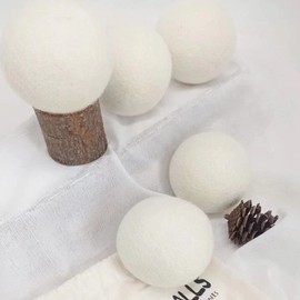 ZJHBONE Wool Dryer Ball 6-Pack Softener,Reusable,Reduce,Saves Drying time,Clothing Wrinkles for Home