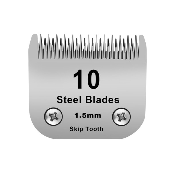 DODAER 10 Skip Tooth Detachable Pet Dog Grooming Steel Blades