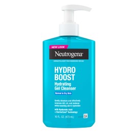 NEUTROGENA Hydro Boost Face Wash, Hydrating Facial Cleanser with Hyaluronic Acid, Daily Foaming Face Wash & Makeup Remover, Hypoallergenic, Alcohol- & Paraben-Free Gel Cleanser, 16 Fl. Oz