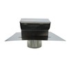 RDP Rooftop Exhaust Vent Cap with Damper and Bottom Extension