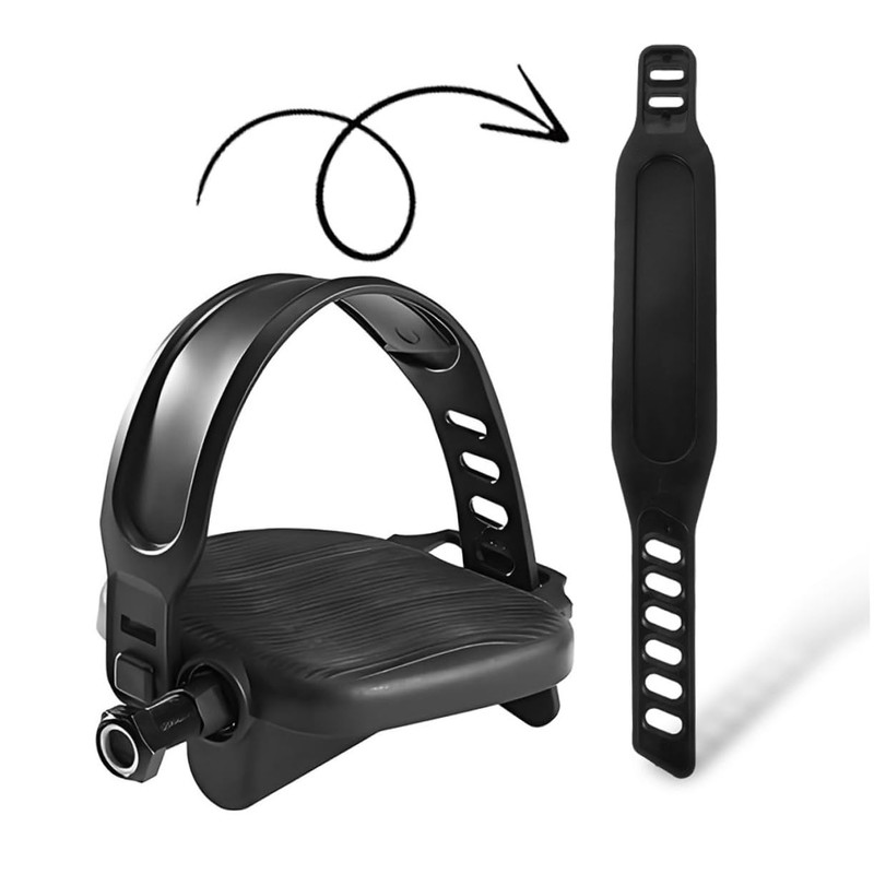 Totority 2 Pairs Adjustable Heavy Duty Bicycle Pedal Straps for