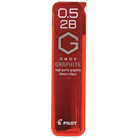 Pilot Mechanical Pencil Lead, Neox Graphite, 0.5mm, 2B, 40 Leads (HRF5G-20-2B)