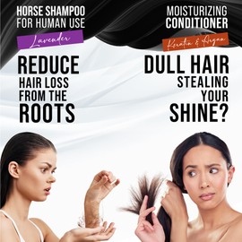 LACRIN Lavender Shampoo + Keratin & Argan Conditioner Bundle – As Seen on Shark Tank – Strengthens, Darkens, Moisturizes - Perfect Bundle For Dark Tones, 33.8 Fl Oz, Duo Pack