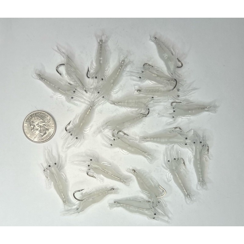 20 Pack tiny shrimps with hook fishing lures