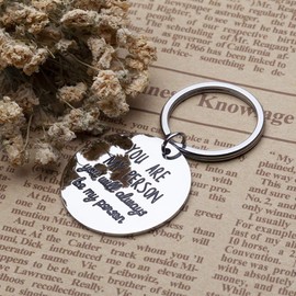 VANLOVEMAC Best Friend Christmas Gift Keychain Pendant - You Are My Person Key Ring Charm Best Gift for Friends, Girlfriends, Boyfriends, Couples, Best Friends, Loved Ones (Gift Package), Silver, S