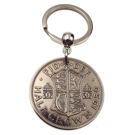 A Silver Dream 1950 Half Crown Coin Keyring