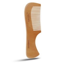 Ankita Wood Hair Combs for Curly Hair- No Static Wooden Hair Comb With Rounded Handle for Men Women and Kids