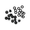 We R Memory Keepers Eyelets & Washers Standard-Black Pkg, Brass,