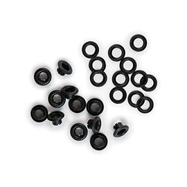 We R Memory Keepers Eyelets & Washers Standard-Black Pkg, Brass, 70 Pieces