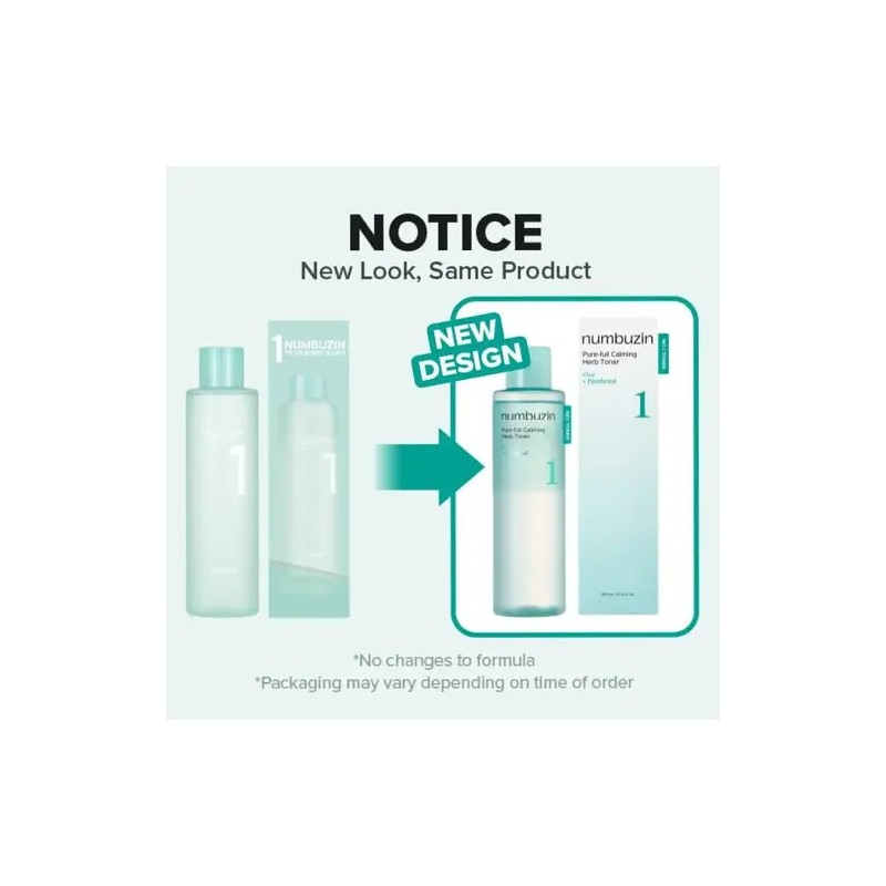 Empaque Dañado Calming Herb Toner Numbuzin 300ml