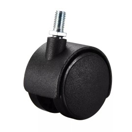 Furniture Caster 2" Diameter Wheel 3/8" Threaded Stem Swivel Locking Wheel