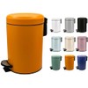 KW Soft Shade Small Round Pedal Bin 3ltr (Orange, 3