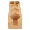 Coffee Tamper Base Multifunction Beech Coffee Distributor Tamping Station Accessories