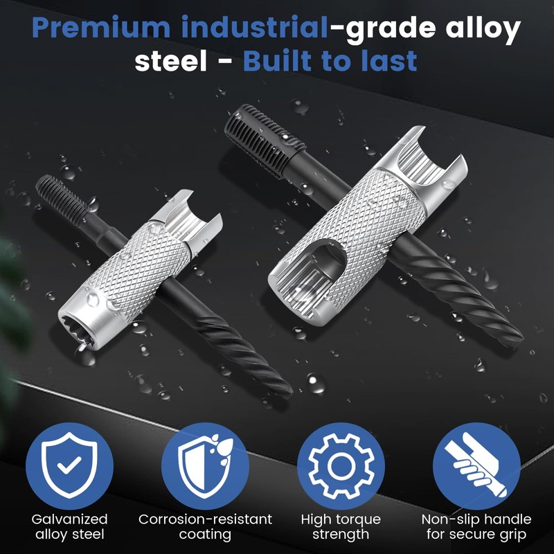 KCMOSGI 2 Pcs Grease Fitting Tool, 4-in-1 Grease Zerk Fitting