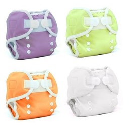 Thirsties Duo Wrap Size 1 Cloth Diaper Cover 6 Pack Gender Neutral Cover with Dainty Baby Reusable Bag Bundle