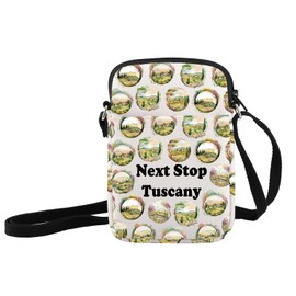 JXGZSO Tuscany Trip Gift Next Stop Tuscany Makeup Bag Italy Trip Gift Italia Travel Cosmetic Bag Tuscany City Lover Gift, Next Stop Tuscany Crossbody