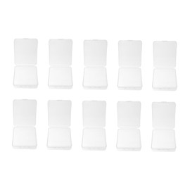 PACKOVE 10pcs Small Plastic Containers for Makeup Sponge and Earring Storage Transparent Organizers for Daily Use and Travel Compact Design for Easy Access and Sharing