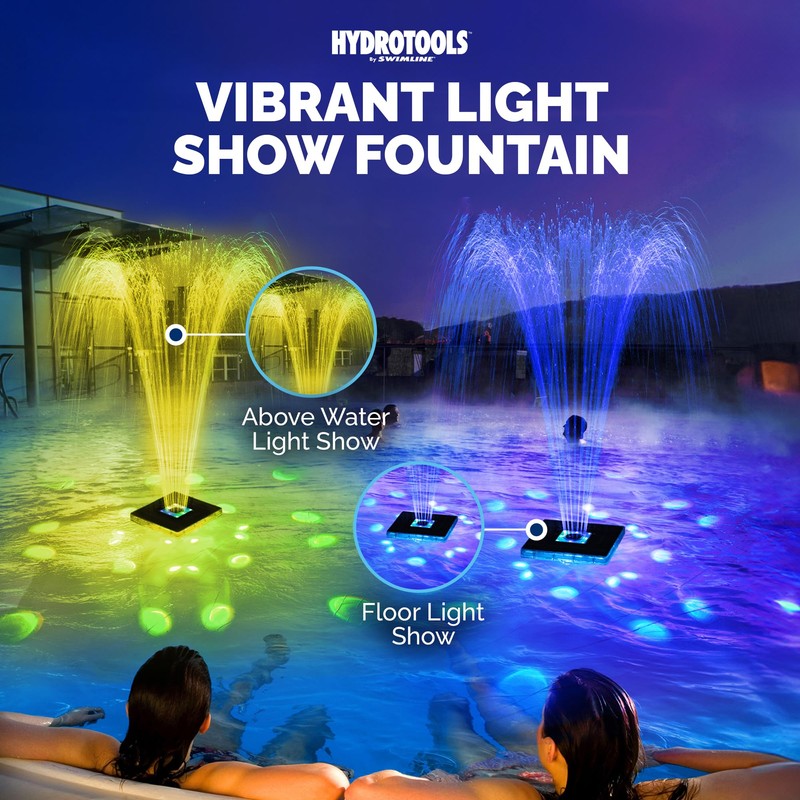 SWIMLINE HYDROTOOLS Floating Pool Fountain – Soothing Water Feature for