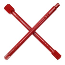 WGB Das Werkzeug Sanitary cross wrench for plumbers 10 x 12 x 17 x 22 mm, external hexagon 3/8 inch, 1/2 inch, 3/4 inch + 1 inch for radiator valves and return fittings