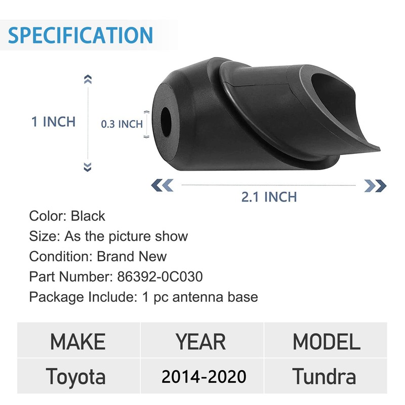 Anina Antenna Base for Toyota Tundra 2014 2015 2016 2017