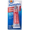 Permatex 81160 High-Temp Red RTV Silicone Gasket, 3 oz
