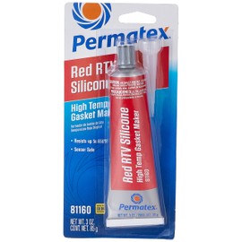 Permatex 81160 High-Temp Red RTV Silicone Gasket, 3 oz