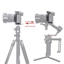 NICEYRIG LUMIX S5 II S5IIX Camera Cage Full Cage for Panasonic S5 Full Cage Lumix S5II (DC-S5M2) S5IIX (S5MIIX) S5 G9M2 Cage with Nato Rail ARRI Standard Screw Hole - 547