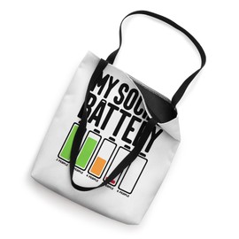 Battery Low Energy Anti Social for Introverts Tote Bag