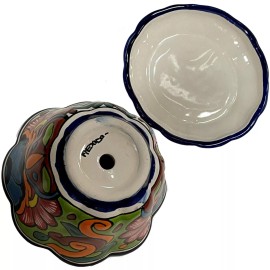 Fine Crafts Imports Mexican Handmade Garden Pottery Talavera Ceramic Petunia Pot