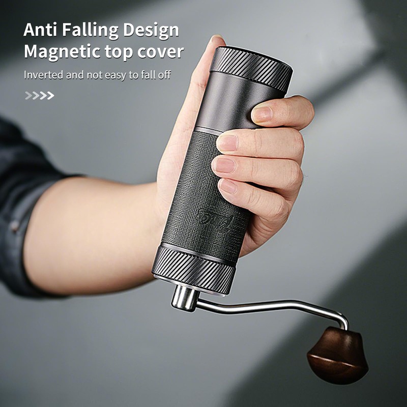 Manual Coffee Bean Grinder, Portable Hand Espresso Grinder with 6