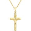 TAKUGI Cross Necklace 14K Gold Cross Necklaces for Women Small