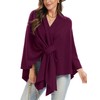 Moss Rose Womens Elegant Shawl Wraps Soft Open Front Poncho