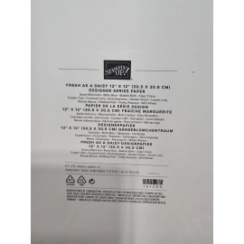 Stampin' Up! Stampin’ Up! FRESH AS A DAISY DESIGNER SERIES PAPER DSP 12 sheets 12 x 12