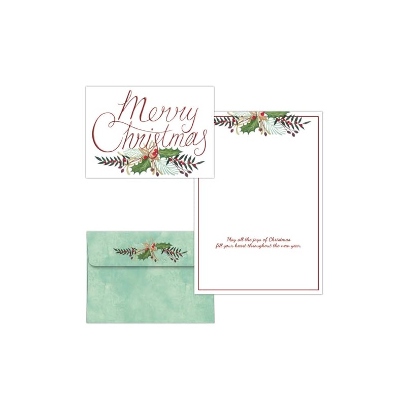 Crown Point Graphics Merry Christmas Holly