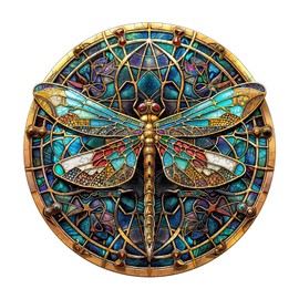 Wooden Puzzles for Adults, 100 Pieces Dragonfly Puzzles for Adults, Birthday Christmas Puzzle Gifts for Puzzle Lover, Jigsaw Puzzles (S-8.5 * 8.4in)