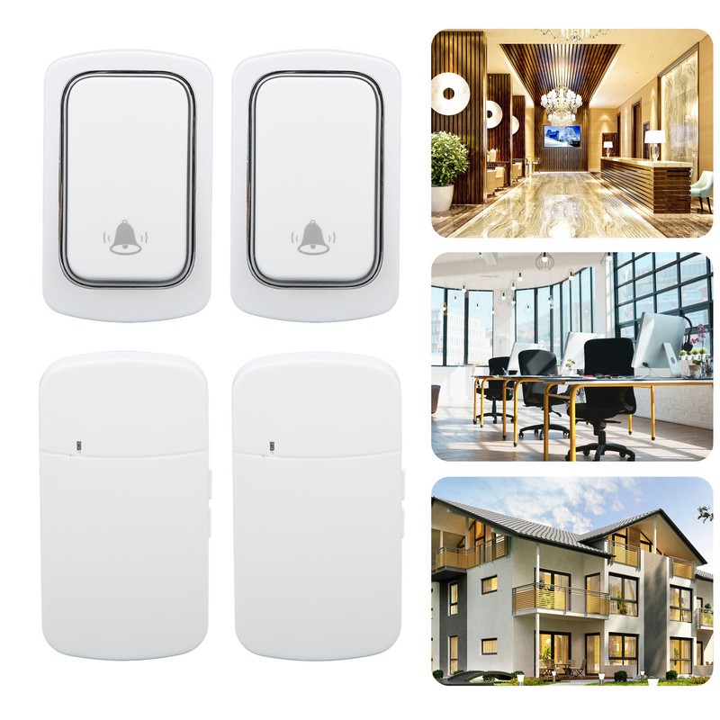 Wireless Doorbell Set Self Powered IP68 Waterproof Long Range Caregiver
